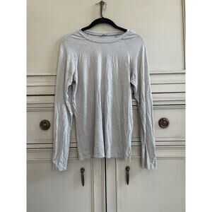 J. McLaughlin Beige White Geometric Pattern Button Sleeve Long sleeve Shirt Smal